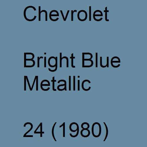 Chevrolet, Bright Blue Metallic, 24 (1980).